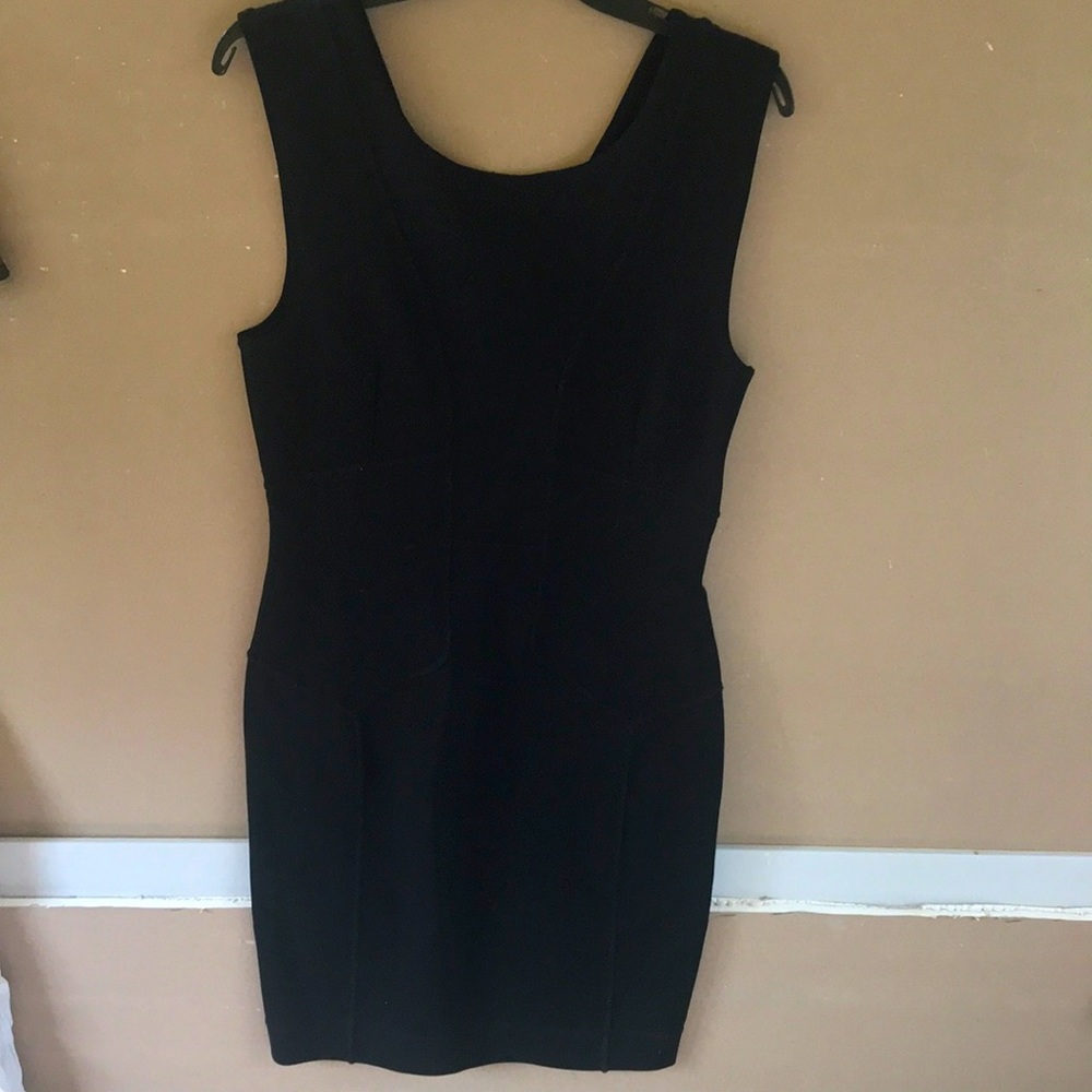 Black knee length dress